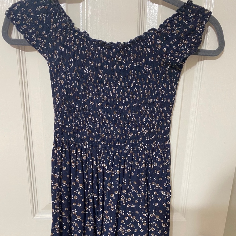 Floral navy dress